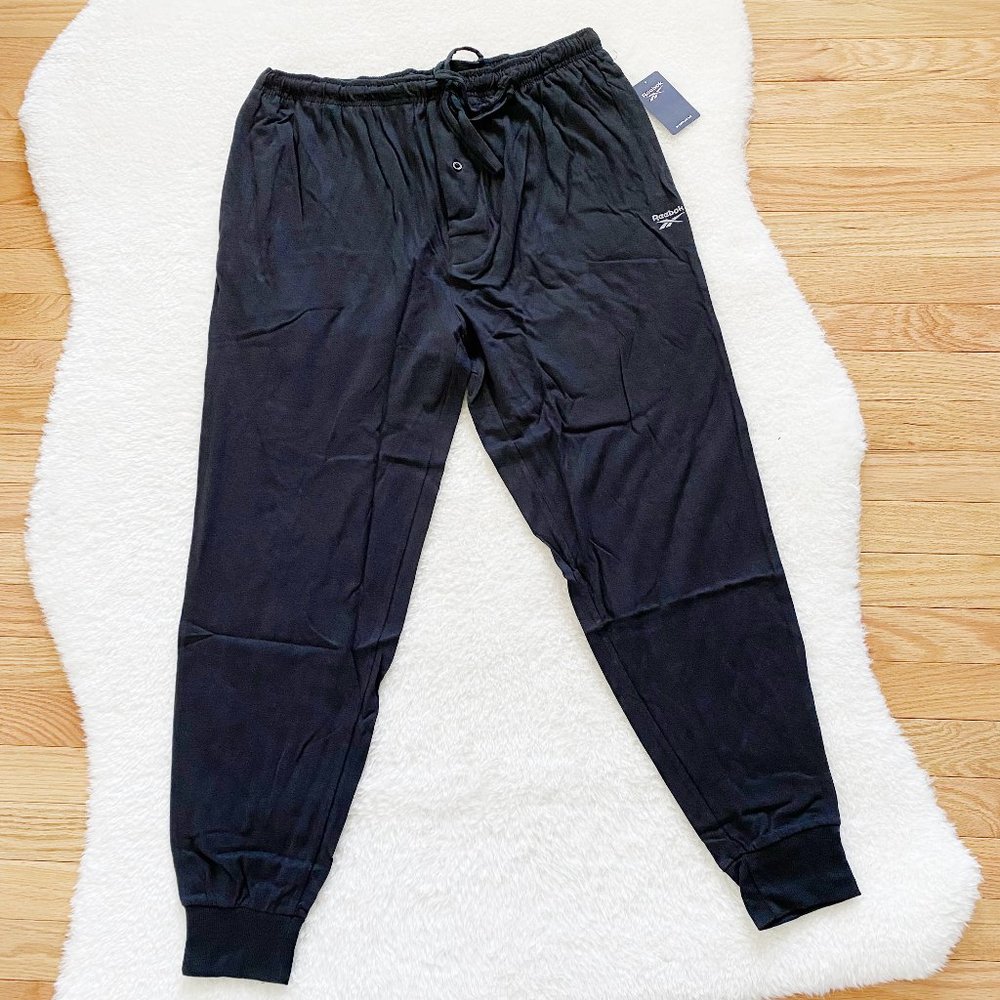 Men's Reebok Core Knit Jogger Pant, Relaxed fit, Black, Size XL